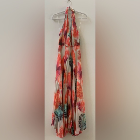 Alice & Olivia Pleated Halter Maxi Dress - Picture 2 of 10